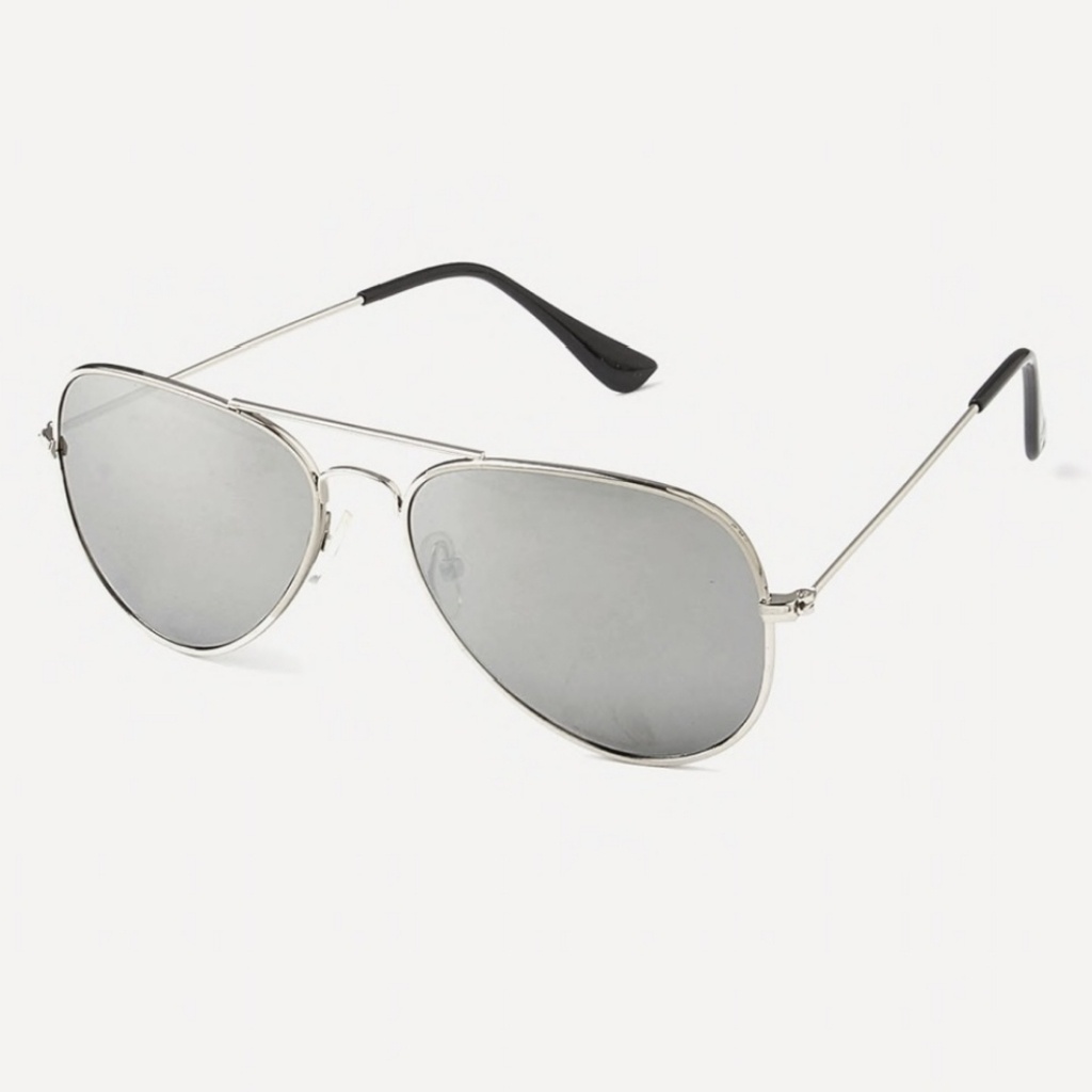 Aviator Silver Mirrored Sunglasses